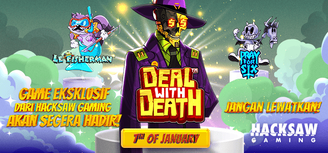 HACKSAW - DEAL WITH DEATH GAME PROMO BANNER