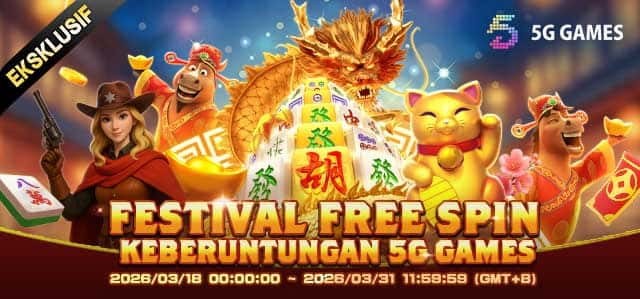 5GGAMES - FESTIVAL FREE SPIN KEBERUNTUNGAN